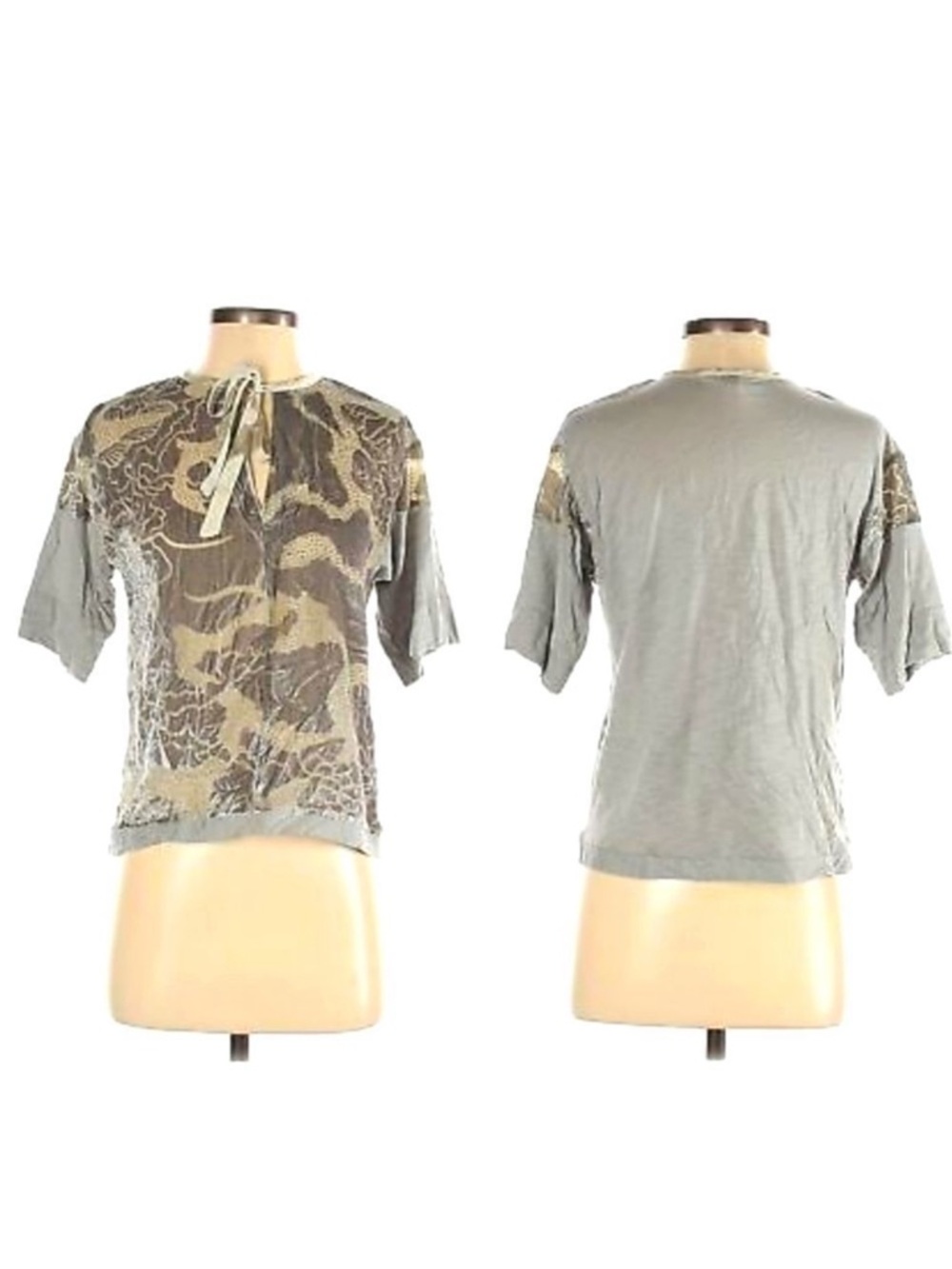 TINY Velour Animal Print Burnout Top M